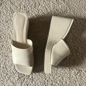 Perfect Cream Wedge Sandals